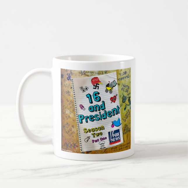CANECA DE CAFÉ "TRUMP '16 E PRESIDENTE" (Esquerda)