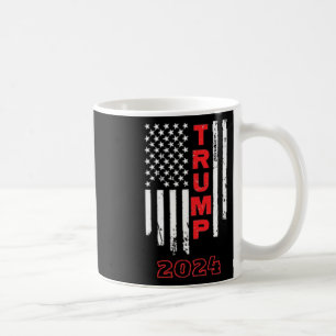 Caneca De Café Trump 2024 American Flag Adulto Short Sleeve Shirt