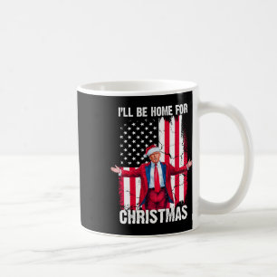Caneca De Café Trump 2024 Estarei Em Casa Para O Natal Engraçado 
