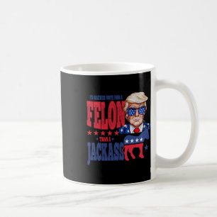 Caneca De Café Trump 2024 Eu Voto Preferencialmente Um Felon Que 
