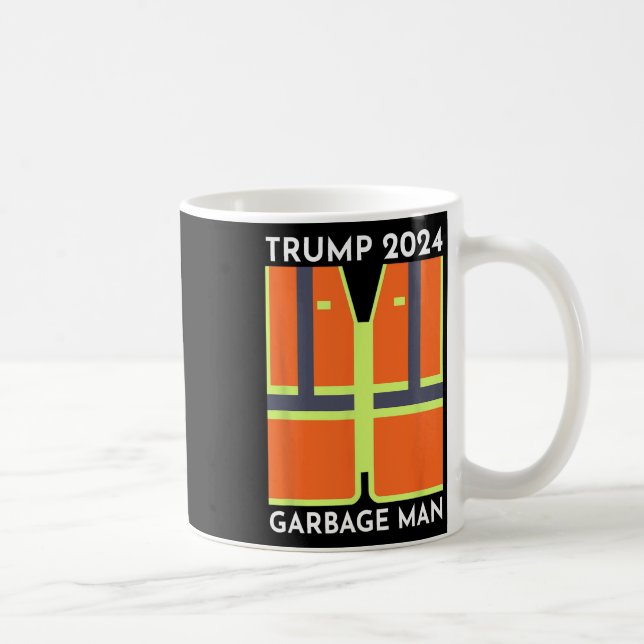 Caneca De Café Trump 2024 Garbage Man Funny Garbage Patriots Supp (Direita)