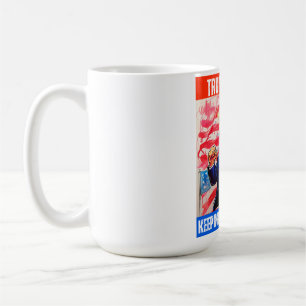 CANECA DE CAFÉ TRUMP 2024 MANTENDO A AMÉRICA PRIMEIRA