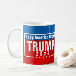Caneca De Café Trump 2024 Mantenha a América Excelente Stars Fram