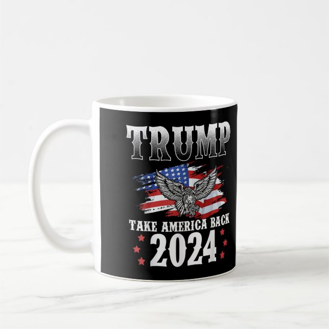 Caneca De Café Trump 2024 Retome a América Trump (Esquerda)