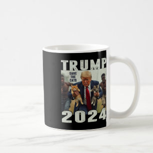 Caneca De Café Trump 2024 Salve Os Gatos Dizendo Debate