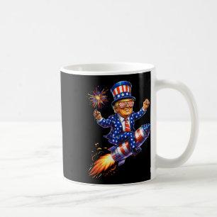 Caneca De Café Trump 2025 Feliz 4 de Julho Trump Bandeira America