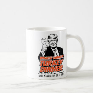 Caneca De Café Trump 47º Presidente vencedor do Dia de Ação de Gr