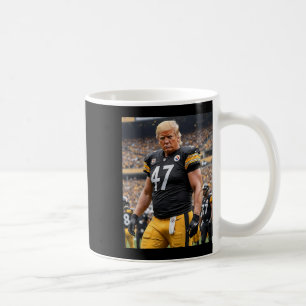 Caneca De Café Trump 47 Jogador de Futebol Fittsburgh Funny