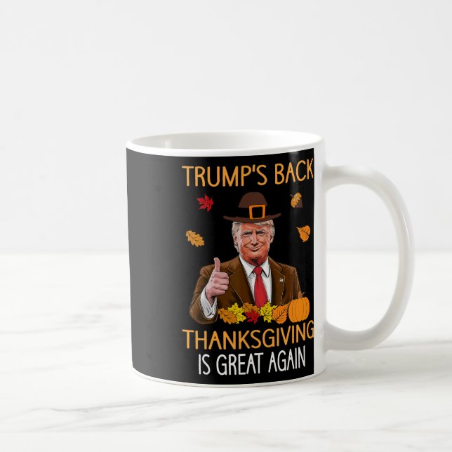 Caneca De Café Trump Ação de Graças Turquia outono outono Homens  (Direita)