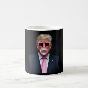 Caneca De Café Trump Chiclete Rosa Presidente 47 EUA