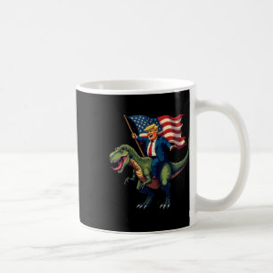 Caneca De Café Trump Correndo Um Trump De Dinossauro T-rex Em Ame