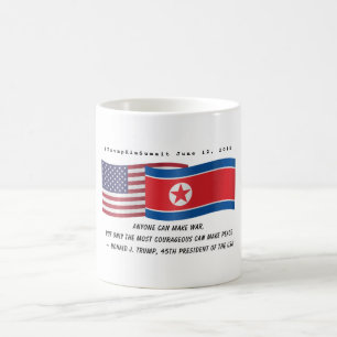Caneca De Café Trump Cote Meeting Kim Jong un EUA Coreia do Norte