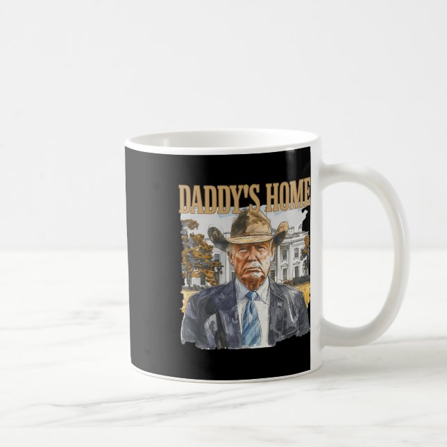 Caneca De Café Trump Cowboy Western Pai leva a América de volta (Direita)