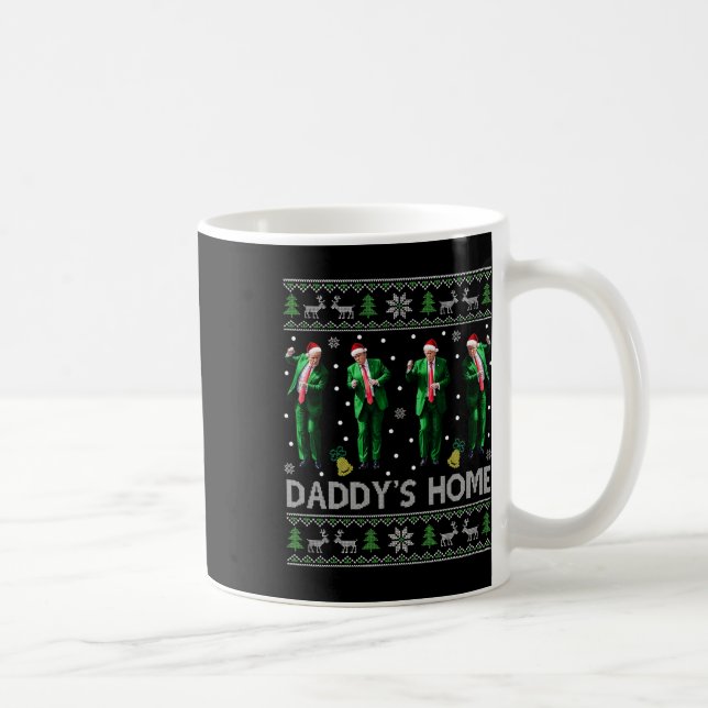 Caneca De Café Trump Daddys Home White House Dance Torna Xmas Gra (Direita)