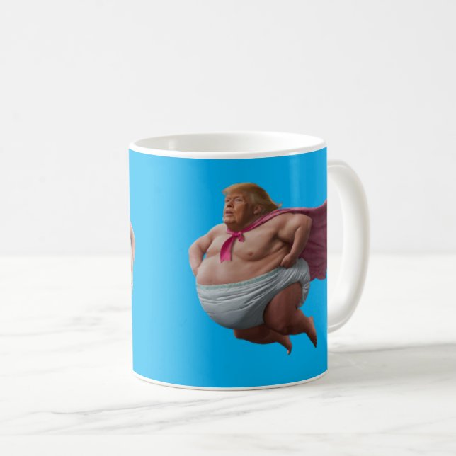 Caneca De Café Trump Diaper Man Mug (Frente Esquerda)