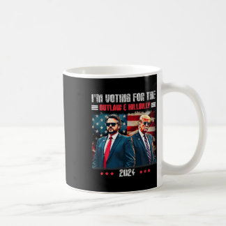 Caneca De Café Trump Estou votando no fora da lei e no caipira Tr