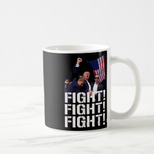 Caneca De Café Trump Fight Fight, Trump Defient, Trump Shot