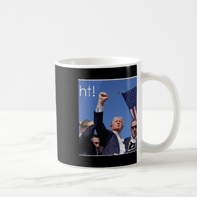Caneca De Café Trump Fight Pensilvânia Shoting Ative (Ativo) (Direita)
