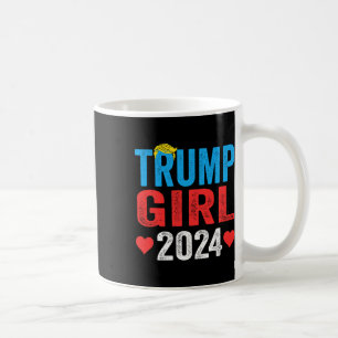 Caneca De Café Trump Girl 2024 Cute Trump Flag Mulheres Meninas C