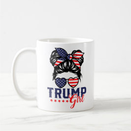 Caneca De Café Trump Girl Messy Bun Trump 2024 Eleição
