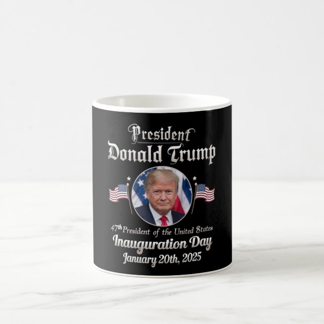 Caneca De Café Trump Inauguration Day 2025 47th Presidente dos EU (Centro)