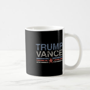 Caneca De Café Trump Jd Vance 2024 Retro Stripe Trump Vance 2024