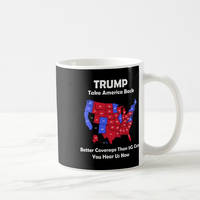 Caneca De Café Trump Leva a América pelo mapa dos EUA - melhor co (Direita)