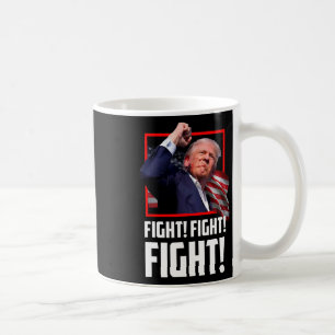 Caneca De Café Trump Luta Combatendo Combatentes Apoiadores Ameri