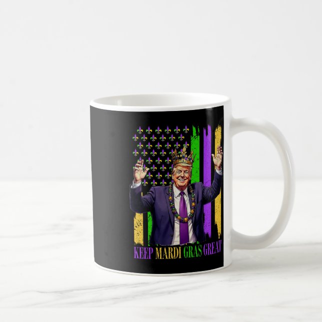 Caneca De Café Trump Mantenha o Mardi Gras Ótimo (Direita)