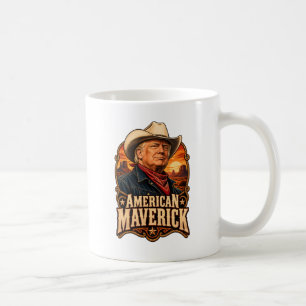 Caneca de Café Trump Maverick Americano Cowboy