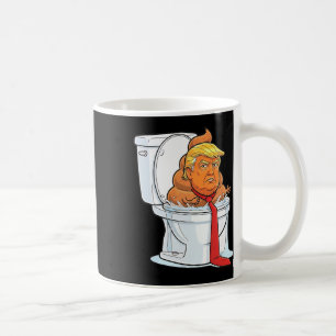 Caneca De Café Trump Merda no Vaso Sanitário