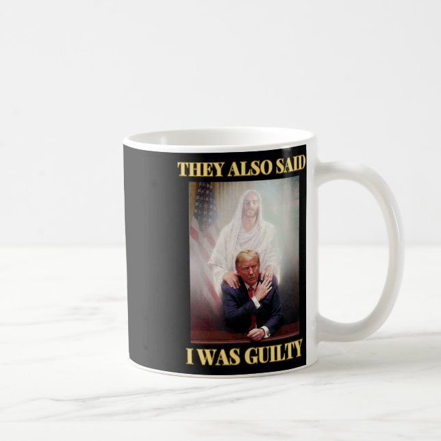 Caneca De Café Trump Não Culpado Cristo Jesus Reze Maga Patriota (Direita)