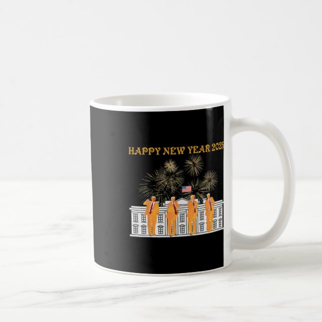 Caneca De Café Trump New Year 2025 White House Fireworks Celebrat (Direita)