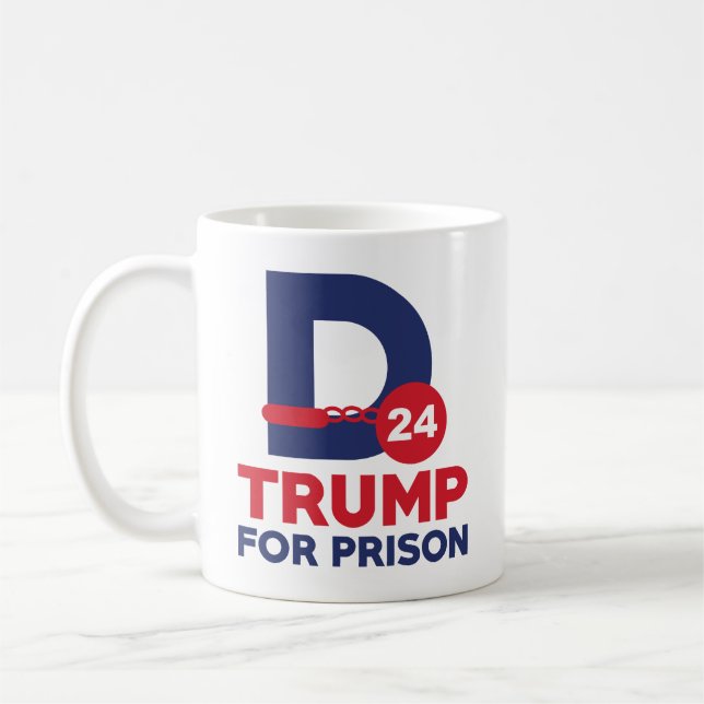 Caneca De Café Trump Para A Prisão 2024 (Esquerda)