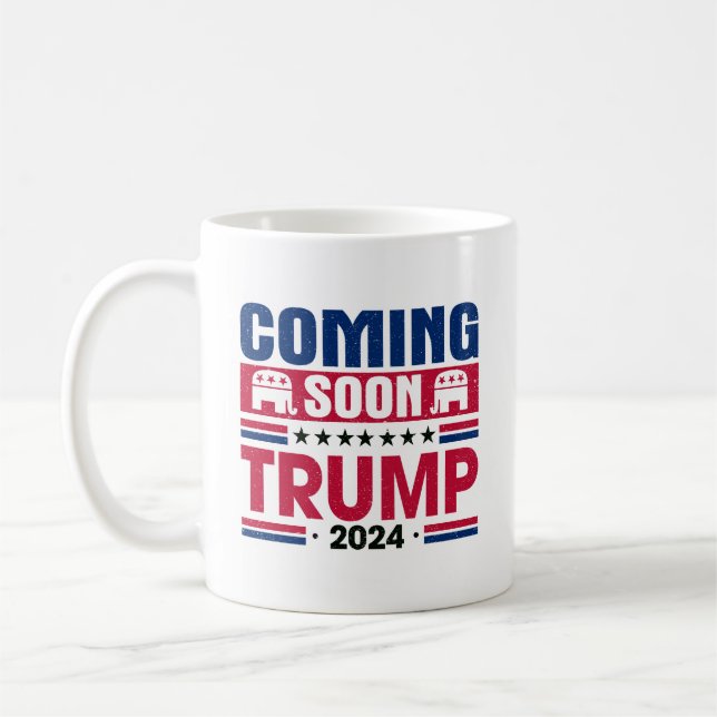 Caneca De Café Trump Patriótico 2024 (Esquerda)