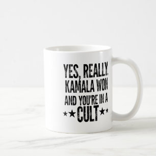 Caneca De Café Trump Perdeu Kamala Won Você está em um Cult Harri