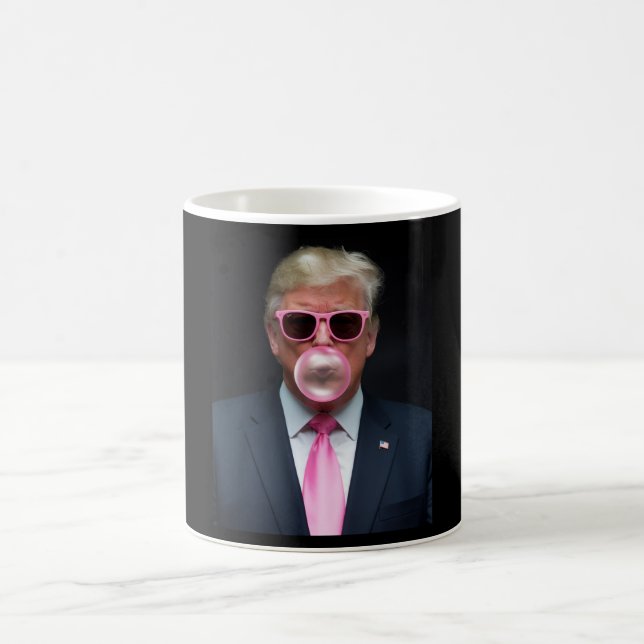 Caneca De Café Trump Pink Bubble Gum Presidente 47 EUA (Centro)