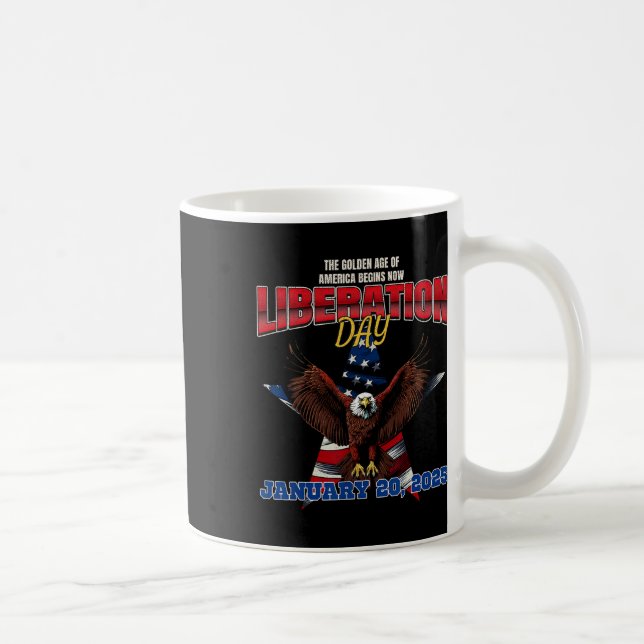Caneca De Café Trump Potus 47º Declara 1202025 Dia da Libertação  (Direita)