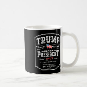 Caneca De Café Trump Presidente N 47 Vintage Whiskey Usa