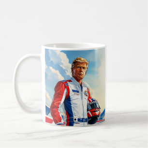 Caneca De Café Trump Racing Car Driver w Helmet NASCAR MAGA