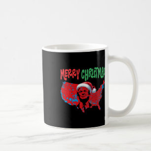 Caneca De Café Trump Red Election Map Merry Christmas Trump Winne