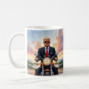 Caneca De Café Trump Riding Motorcycle US Capitólio Washington DC
