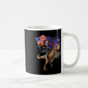 Caneca De Café Trump Rodando Um Dinossauro T-rex Support Trump 20