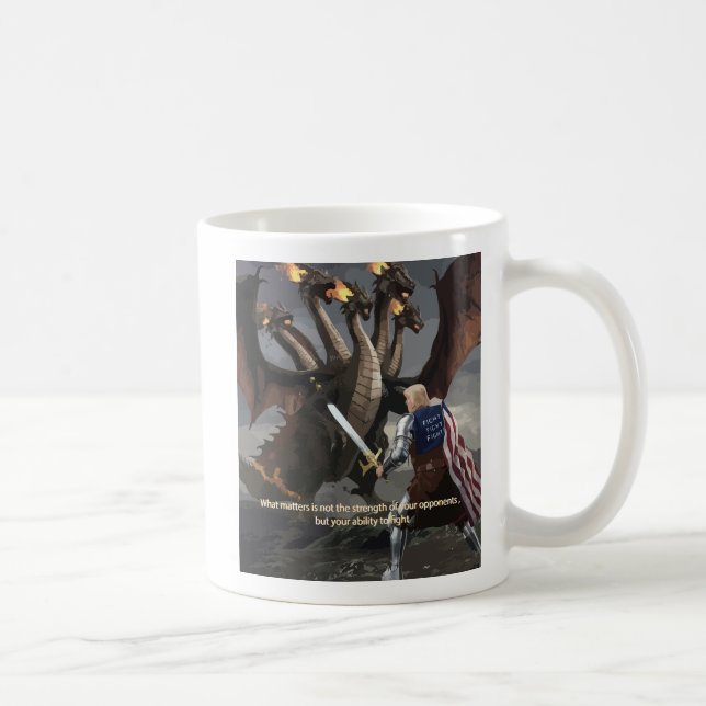Caneca De Café Trump the Knight Battthe Hydra Coffee Mug (Direita)