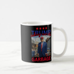 Caneca De Café Trump Tirando O Garbyge 2024 Engraçado Trump