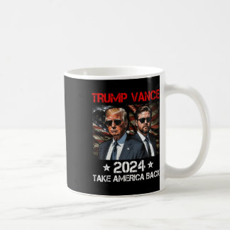 Caneca De Café Trump Vance 2024 Donald Trump J.d. Vance Take Amer
