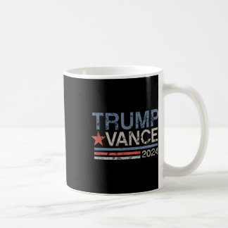 Caneca De Café Trump Vance 2024 Retro Stripe Trump Jd Vance