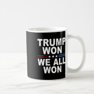 Caneca De Café Trump Venceu - Todos Nós Vencemos 2025 Bandeira do