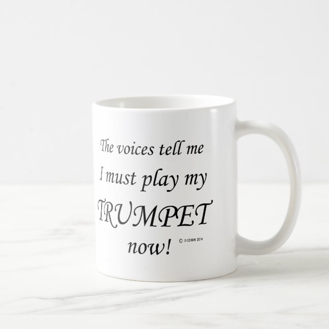 Caneca De Café Trumpet Voices diz que deve jogar (Direita)