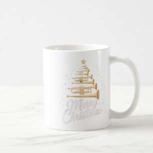 Caneca De Café Trumpet Xmas Tree Trumpets Feliz De Árvore De Nata
